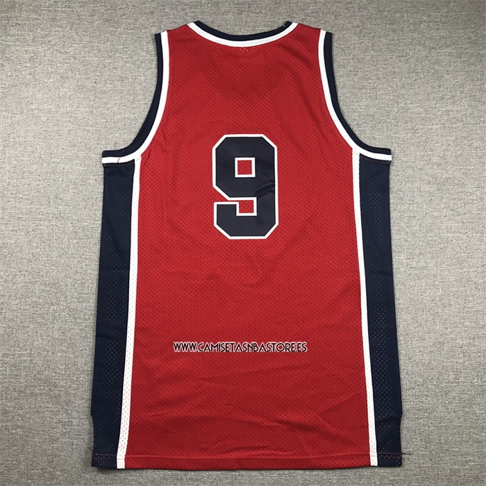 Michael Jordan NO 9 Camiseta USA 1984 Rojo